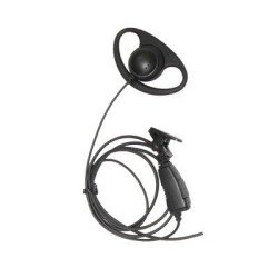 Micrófono de solapa con gancho auricular en forma de D para radios Hyt