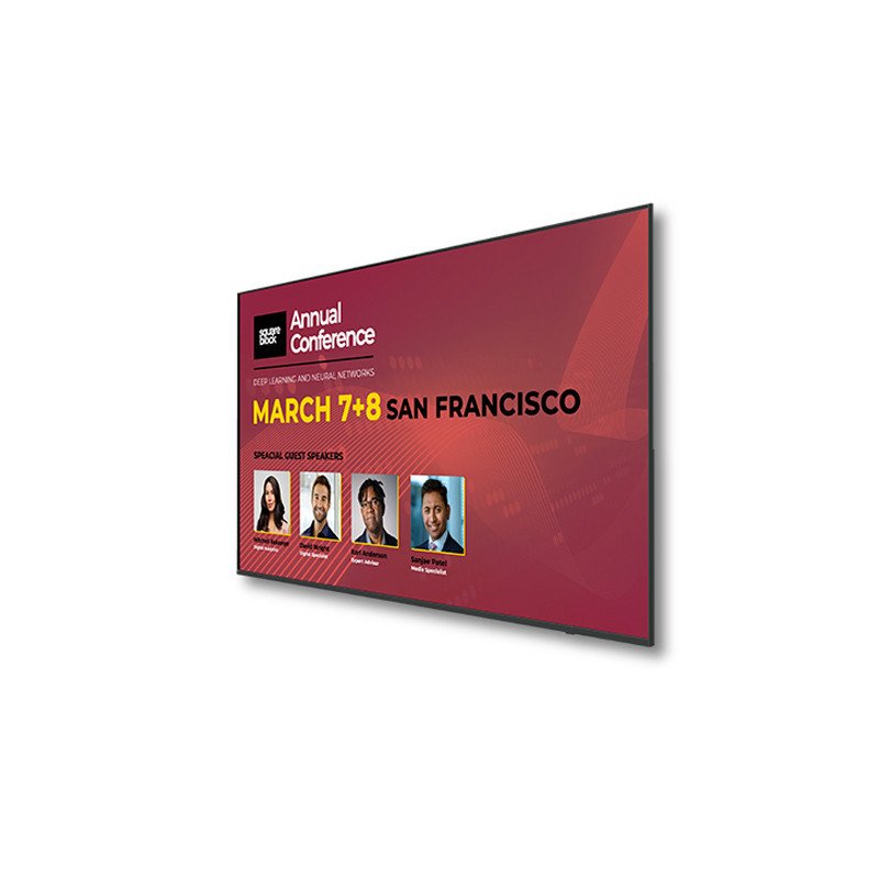 Pantalla publicitaria Sharp 4P-B75EJ2U, 16/7, 190.5 cm (75"), 3840 x 2160 Pixeles, 4K Ultra HD, LCD, ATSC, Negro