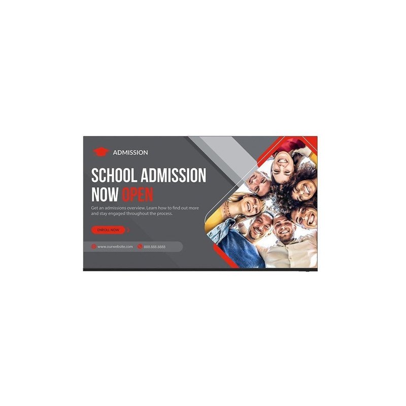 Pantalla publicitaria Sharp 4P-B86EJ2U, 16/7, 2.18 m (86"), 3840 x 2160 Pixeles, 4K Ultra HD, LCD, ATSC, Negro