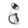 Micrófono de solapa con gancho auricular en forma de D para radios VER