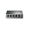 Switch TP-Link 5 puertos RJ45 10/100 Mbps no administrable con 4 puertos PoE para escritorio Switch TP-Link 5 puertos RJ45 10/100 Mbps no administrable con 4 puertos PoE para escritorio