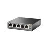 Switch TP-Link 5 puertos RJ45 10/100 Mbps no administrable con 4 puertos PoE para escritorio Switch TP-Link 5 puertos RJ45 10/100 Mbps no administrable con 4 puertos PoE para escritorio