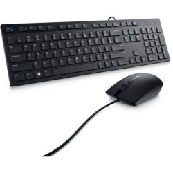 Kit teclado y mouse Dell KM300C, alámbrico de 105 teclas en español color negro