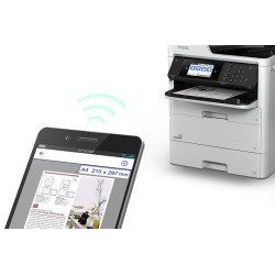 Multifuncional Epson WorkForce pro WF-C579R, ppm 24 negro, color, inyección de tinta, USB. Wifi, red, ncf, adf, fax, dúplex,