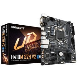 Tarjeta madre Gigabyte H410 Intel S-1200 10gen, 2XDDR4 2666MHz, VGA, DVI, HDMI, 2XUSB 3.2, m.2, micro ATX, gama básica