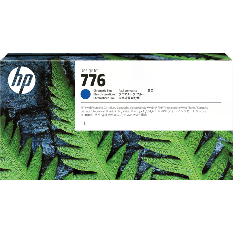 Cartucho de tinta HP 776 de 1 litro, Alto rendimiento (XL), Azul, 1000 ml, 1 pieza Cartucho de tinta HP 776 de 1 litro, Alto rendimiento (XL), Azul, 1000 ml, 1 pieza