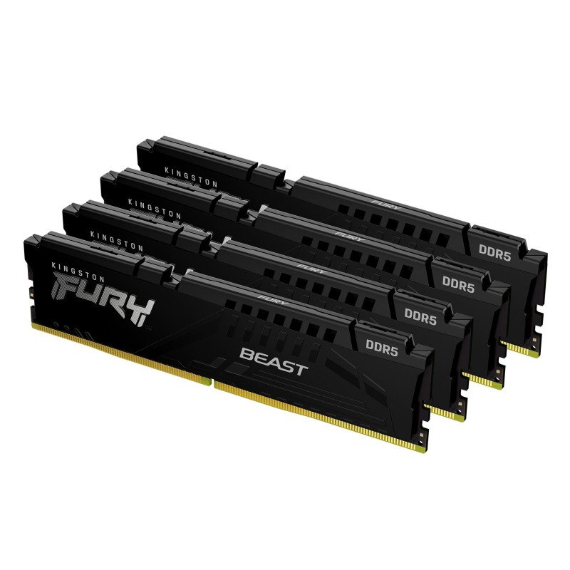 Memoria RAM Kingston Fury beast black xmp 128GB 5200mt s ddr5 cl40 DIMM