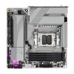 Tarjeta madre Gigabyte micro ATX B650M A elite AX ICE 64 GB DDR5 AM5 para AMD