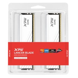 Memoria RAM ADATA XPG LANCER BLADE RGB, DDR5 KIT 2X24GB UDIMM 6000MT s. Disipador aluminio BLANCO