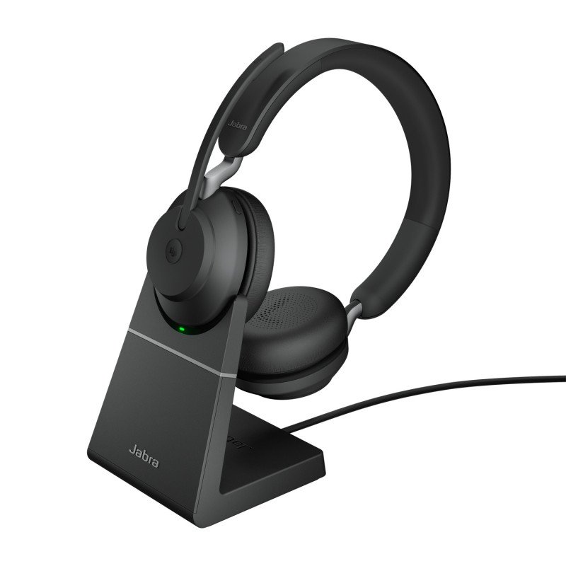 Diadema Jabra Evolve2 65 MS Stereo, Inalámbrico, Oficina/Centro de llamadas, 20 - 20000 Hz, 176.4 g, Auriculares, Negro