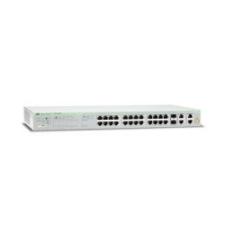 Allied Telesis AT-FS750/28PS-10 switch Gestionado Fast Ethernet (10/100) Energía sobre Ethernet (PoE) 1U Gris