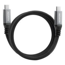Cable ADATA CACCU3-100W-100AN-BK, 1 m, USB C, USB C, USB 3.2 Gen 2 (3.1 Gen 2), 10 Gbit/s, Negro