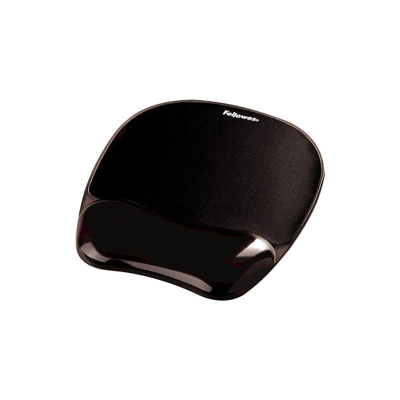Mouse Pad Fellowes con Reposamuñecas de Gel Crystal Color Negro