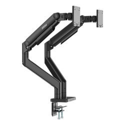 Soporte para 2 monitores MSI MAG MT201D, Abrazadera/Ojal, 20 kg, 43.2 cm (17"), 114.3 cm (45"), 100 x 100 mm, Negro