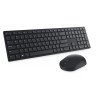Teclado DELL KM5221W, Tamaño completo (100%), Inalámbrico, RF inalámbrico, QWERTY, Negro, Ratón incluido