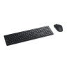 Teclado DELL KM5221W, Tamaño completo (100%), Inalámbrico, RF inalámbrico, QWERTY, Negro, Ratón incluido