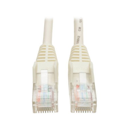 Cable Ethernet (UTP) TRIPP-LITE N001-003-WH, Moldeado Snagless Cat5e 350 MHz (RJ45 M/M), PoE, Blanco, 1.52 M 3 pies