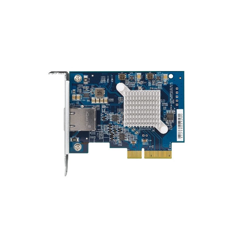 Qnap qxg-10g1t single-port (10GBase-t) 10GBe network expansion card PCIe gen3 x4 low-profile bracket pre-loaded low-profile flat