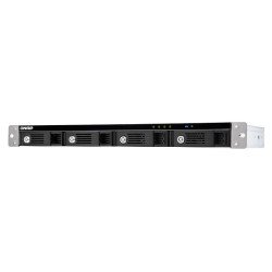 Qnap SMB storage TR-004u-US 4-bay 1u 12" short-depth rackmount 3.5" SATA HDD USB 3.0 type-c hardware raid external enclosure. 1m