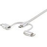Cable de Carga USB de 1.8m - Lightning/USB-C/Micro-USB - Certificado p