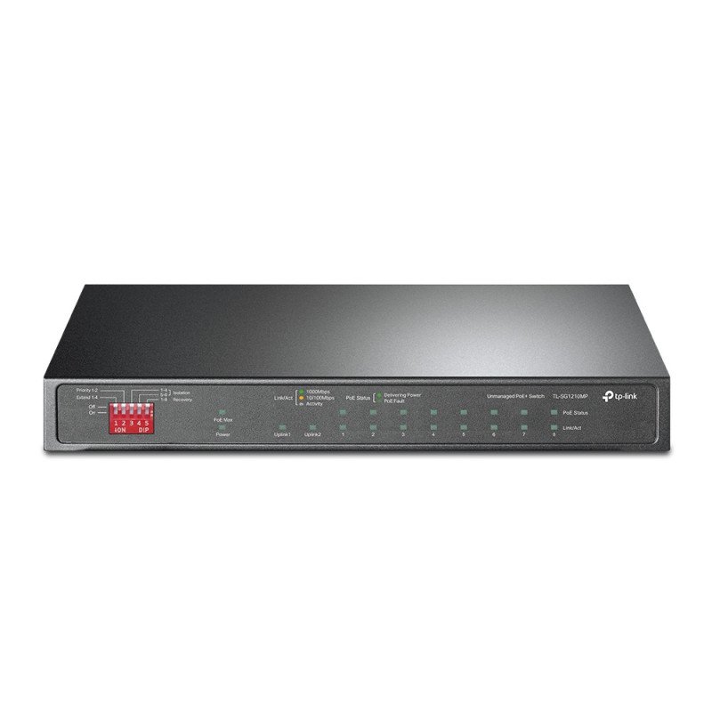 Switch TP-Link TL-SG1210MP, No administrado, Gigabit Ethernet (10/100/1000), Energía sobre Ethernet (PoE) Switch TP-Link TL-SG1210MP, No administrado, Gigabit Ethernet (10/100/1000), Energía sobre Ethernet (PoE)