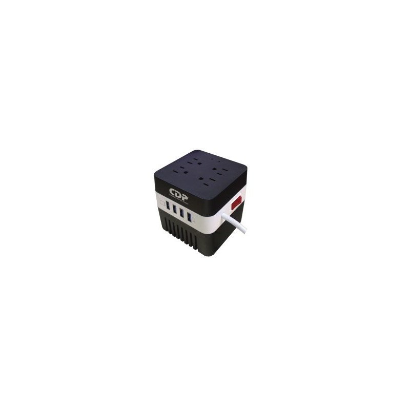 Regulador CDP RU-AVR604 - 4, Negro, Hogar y Oficina, 600 VA Regulador CDP RU-AVR604 - 4, Negro, Hogar y Oficina, 600 VA