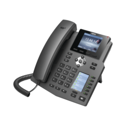 Teléfono IP Empresarial Para 4 Líneas SIP con Voz HD con 2 Pantallas LCD, 6 teclas BLF y Conferencia de 3 Vías Con PoE Habilitad