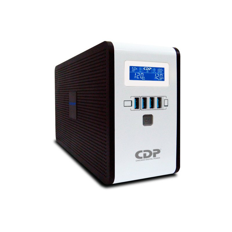No break CDP interactivo 750va, 350w, 10 contactos y 4 USB