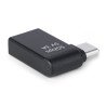 Adaptador Acodado USB-C a USB-A, USB Tipo C, Conversor Compacto USB Tipo C Macho a USB Hembra, 5 GBps, Níquel Conector, Negro