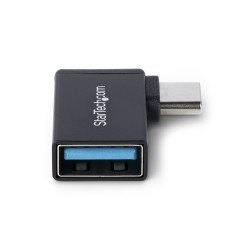 Adaptador Acodado USB-C a USB-A, USB Tipo C, Conversor Compacto USB Tipo C Macho a USB Hembra, 5 GBps, Níquel Conector, Negro