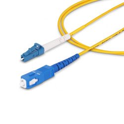 Cable de Fibra Óptica Simplex LC a SC (UPC) OS2 Monomodo de 5m, 9/125, 40G/100G, Cable LSZH, Cable for Dispositivo de red, Pan