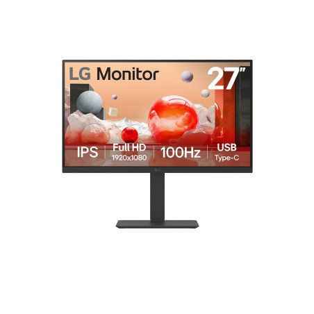 Monitor Full HD IPS de 27 Pulgadas con USB Tipo-C, RJ45, altavoces, 100 Hz, soporte ajustable y multipuertos