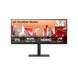 Monitor QHD IPS curvo, 34 Pulgadas con USB Tipo-C™, RJ45, altavoces, 100 Hz, soporte ajustable y multipuertos