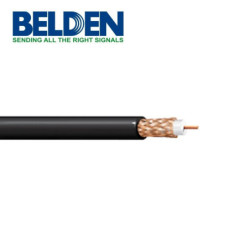 Cable coaxial Belden 533945X 0101000 para cámaras de seguridad CCTV RG6 conductor y malla 95% de cobre 305mto negro