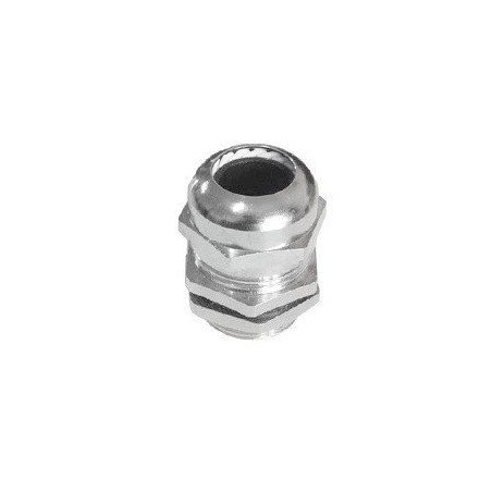 Conector metálico tipo glándula para cable de 3 a 6.5 mm de diámetro.