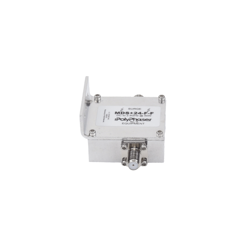 Protector RF coaxial a 75 ohm +24vdc con conector F hembra de 300 MHz 
