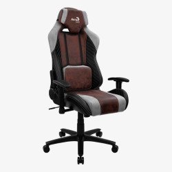 Silla Gamer AeroCool Baron Burgundy Red, Ergonómico, Base de Acero, Reclinable 180º, Soporta Hasta 125kg, Negro, Rojo