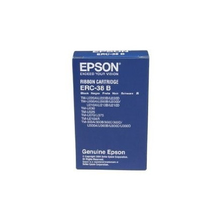 Cinta Epson negra para miniprinters ERC-38B, TMU-200/TM-300/TM-U325/TM-U375