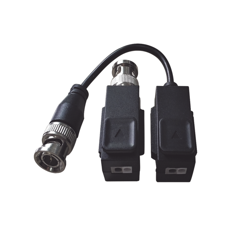 Kit de transceptor (balluns) TurboHD con botón push, hasta 8 MP (4k), 