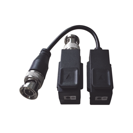 Kit de transceptor (balluns) TurboHD con botón push, hasta 8 MP (4k), 