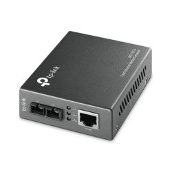 Convertidor de medios TP-Link mono modo conector de fibra SC a RJ45 10/100mbps dúplex total hasta 20