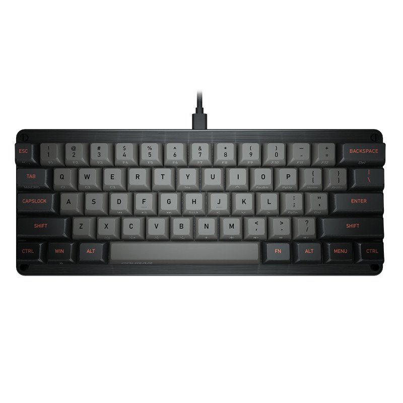 Teclado COUGAR Gaming PURI MINI, 60%, Alámbrico, USB, Interruptor mecánico, QWERTY, Negro