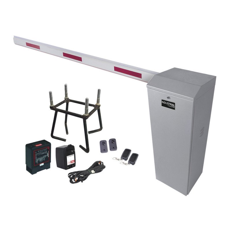 Kit COMPLETO Barrera Izquierda XB, 3M, Incluye Sensor de masa, Transformador, Lazo, Ancla, Fotoceldas y 2 Controles Inalámbricos