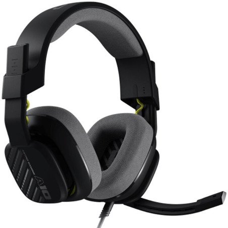 Auricular, tamaño completo, cableado, conector de 3,5 mm, negro