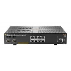 Switch HP Aruba 2930f 8g Poe+ 2sfp+, 8 puertos RJ45 10/100/1000 Poe+ (125w) y 2 SFP+ (1/10ge) administrable capa 3 (rip, ospf, a