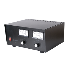 Fuente de poder 13.8Vcd, 35A, lineal, voltaje y corriente variable con medidores