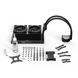 Enfriador Pure loop 2 fx 240 mm bw013 es la unidad de refrigeración por agua todo en uno silenciosa, con iluminación ARGB