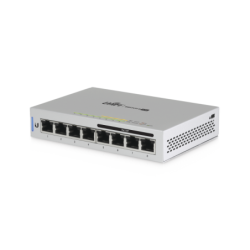Switch UniFi Administrable de 4 Puertos Gigabit PoE y 4 puertos Gigabit ethernet.