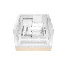 Gabinete Light base 600 DX White bgw66 panel frontal y lateral con ventana completa, iluminación led ARGB
