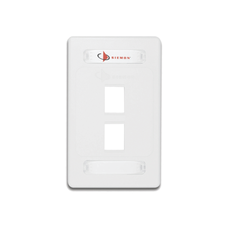 Placa de Pared Modular 10G MAX de 2 Salidas, Color Blanco